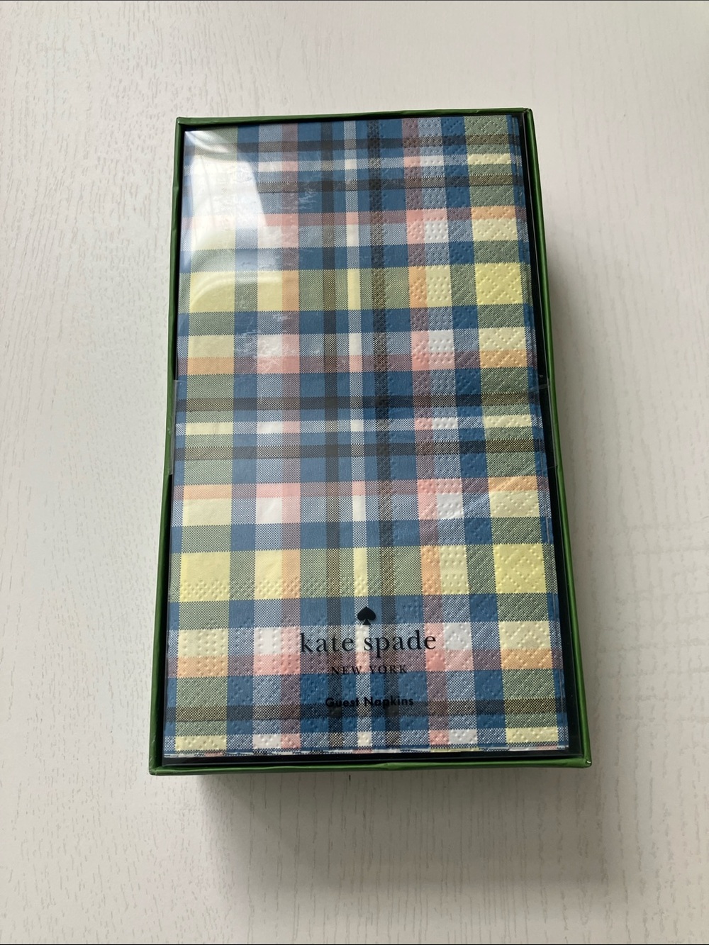 Kate Spade Garden Plaid Paper Guest Napkin Set  (NWT)